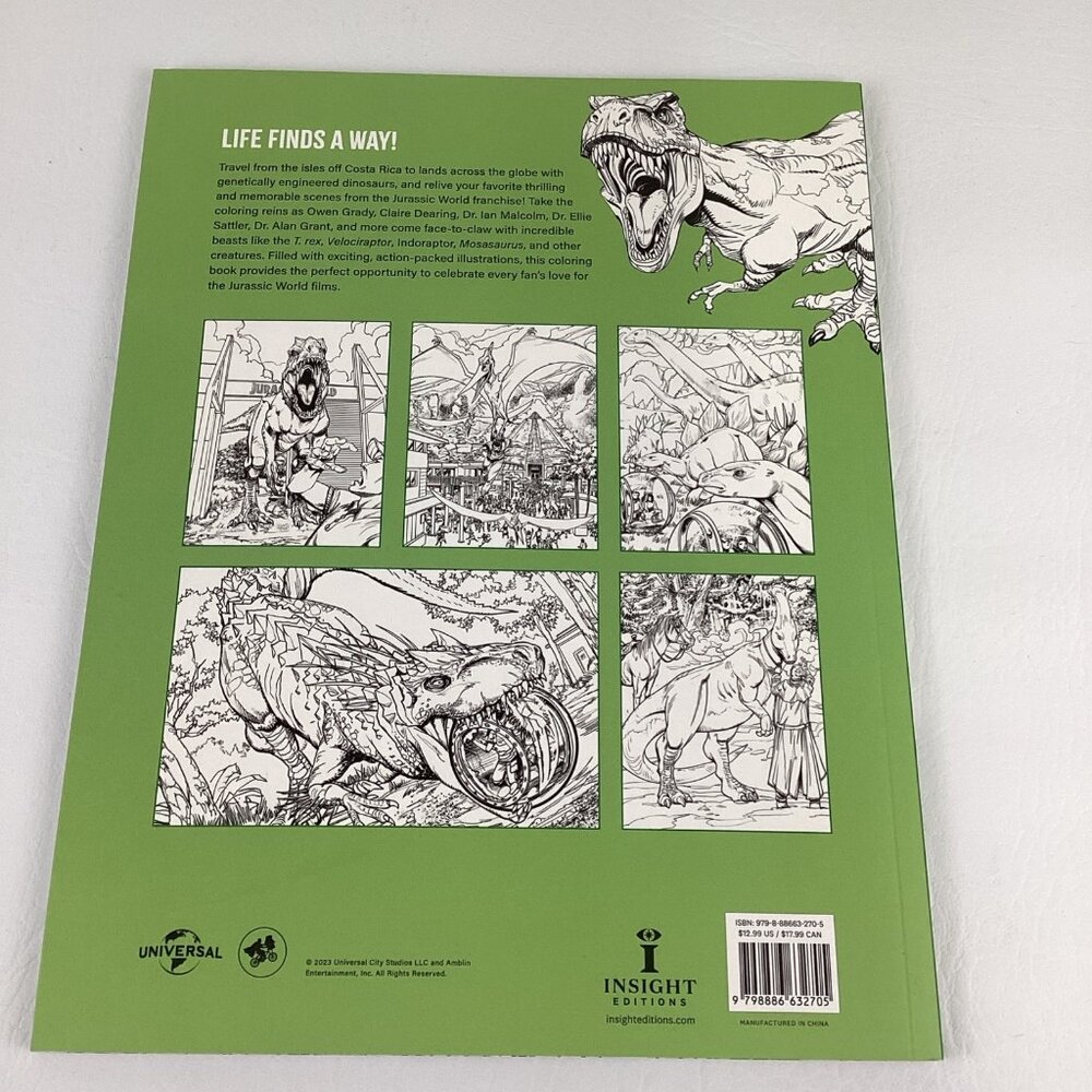 Jurassic World The Official Coloring Book 2023 Trade Paperback Insight Edition - Picture 3 of 7